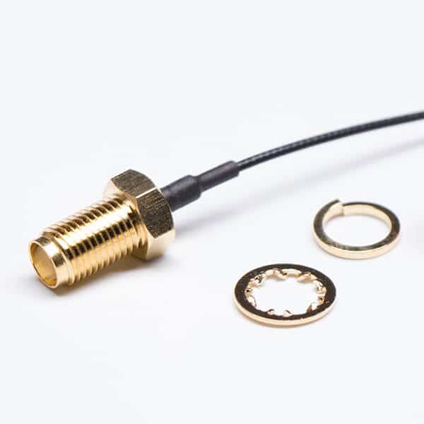 SMA轉IPEX射頻線材接RF 1.13黑色線材焊180度防塵SMA 母頭10牙 SMA轉IPEX射頻線材接RF 1.13黑色線材焊180度防塵SMA 母頭10牙