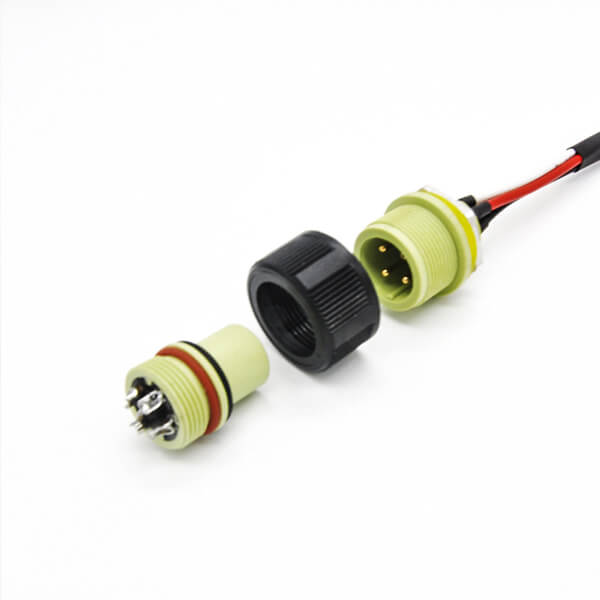 4 工業(yè)連接器母端4pin插孔防水